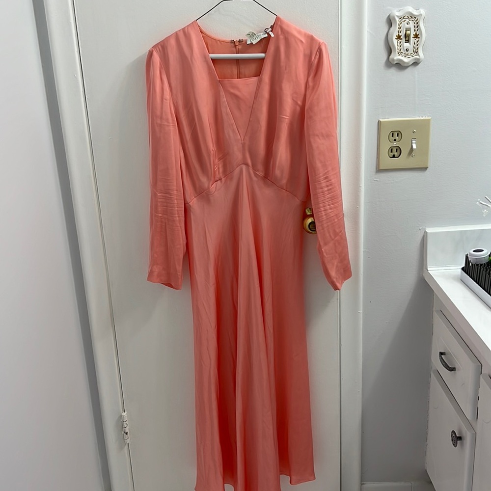 Sandro midi pink dress
